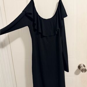 Ya Los Angeles Black One-Shoulder Dress